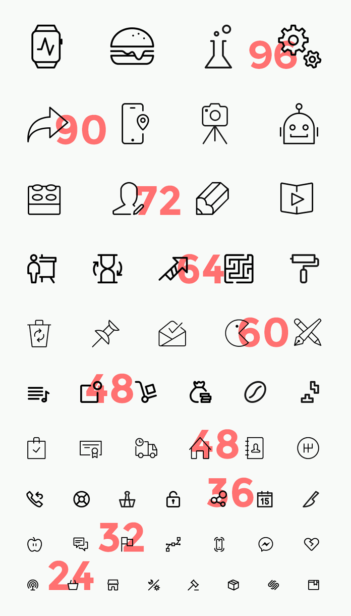696x1220 Simple Line Icons Pro Download