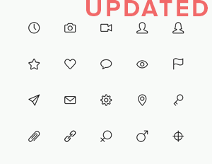 300x232 Simple Line Icons Set Graphicburger