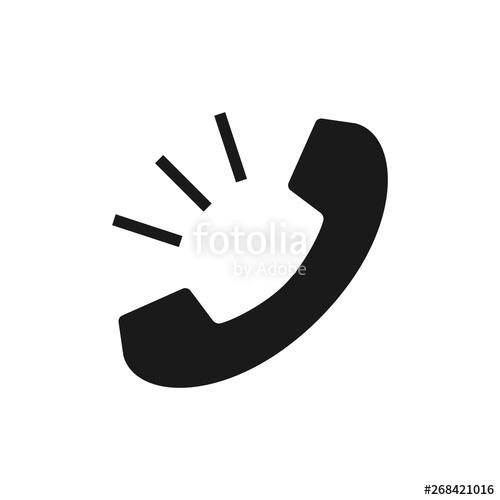 500x500 Ringing Phone Icon Call Icon In Simple Flat Design Phone Handset