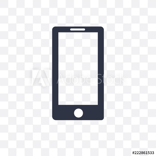 500x500 Mobile Phone Icon Isolated On Transparent Background Simple