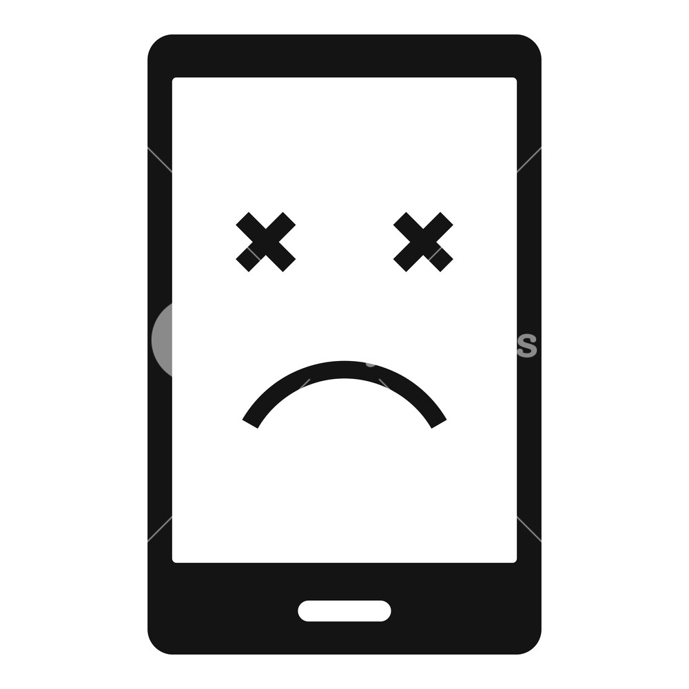 1000x1000 Dead Phone Icon Simple Illustration Of Dead Phone Vector Icon