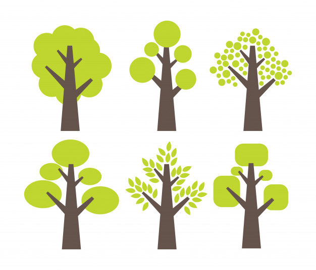 Set Of Simple Tree Icon Vector Premium Download 626x536 Set Of Simple Tree Icon Vector Premium Download