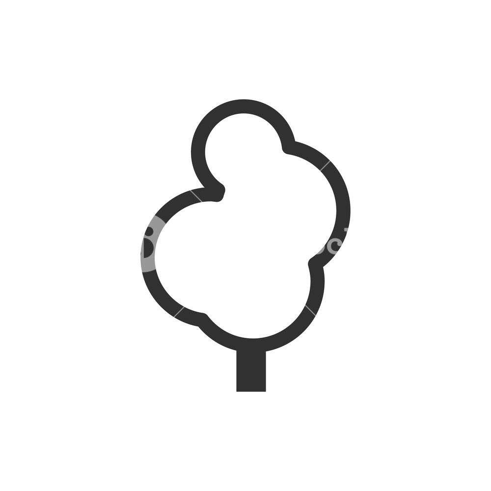 Simple Tree Icon Vector Illustration Isolated On White Background 1000x1000 Simple Tree Icon Vector Illustration Isolated On White Background