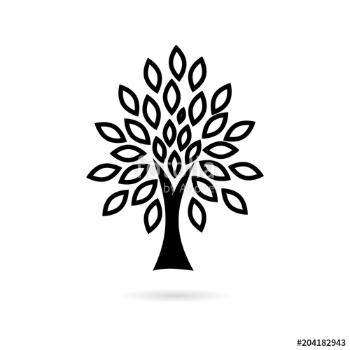 Black Tree Icon, Simple Vector Icon Stock Image And Royalty Free 500x500 Black Tree Icon, Simple Vector Icon Stock Image And Royalty Free