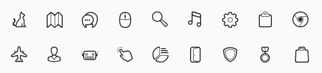 642x147 New Premium Simplicity Vector Icon Set Web Icon Set