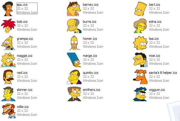 594x398 Simpsons Icons Xp