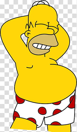 256x438 The Simpsons Icon Homer, Topless Homer Simpson Wearing Red