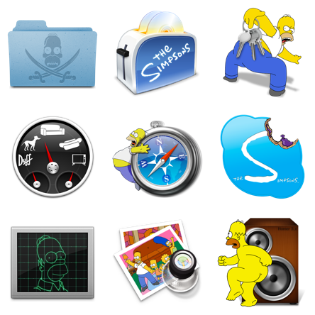 444x444 Simpsons Black Icon