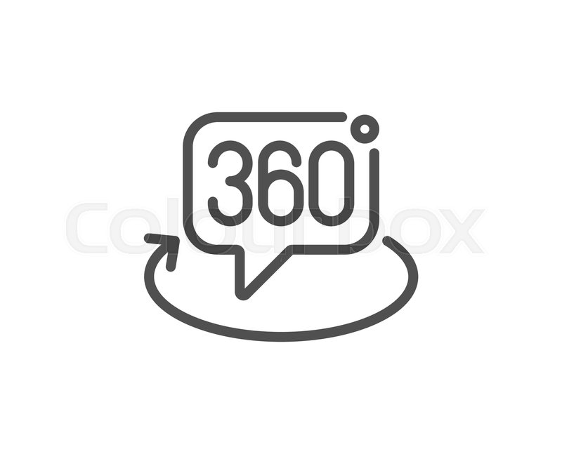 800x647 Degree Line Icon Vr Technology Stock Vector Colourbox