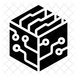 256x256 Simulation And Digital Twins Icon Of Glyph Style