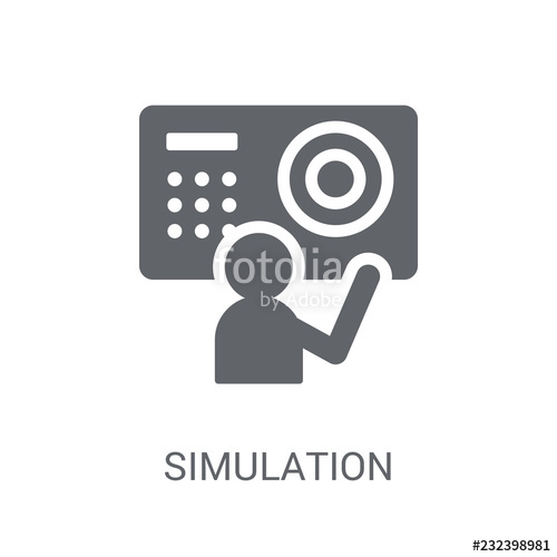500x500 Simulation Icon Trendy Simulation Logo Concept On White