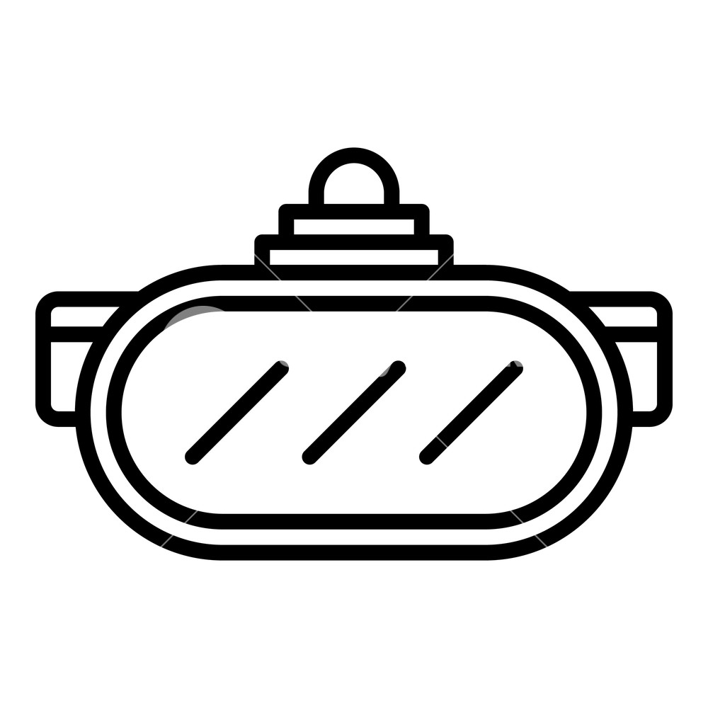 1000x1000 Vr Simulation Helmet Icon Outline Vr Simulation Helmet Vector