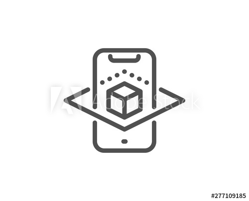 500x405 Augmented Reality Phone Line Icon Vr Simulation Sign Cube