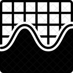 256x256 Sine Wave Graphic Icon Of Glyph Style