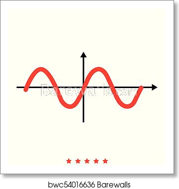 362x382 Sinewave Icon Illustration Color Fill Style, Art Print Barewalls