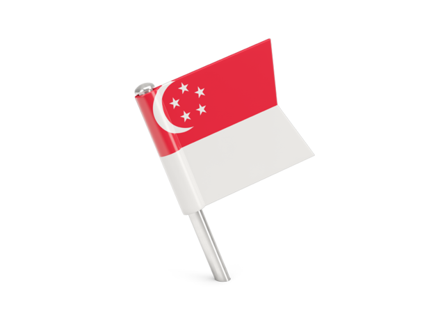 640x480 Square Flag Pin Illustration Of Flag Of Singapore