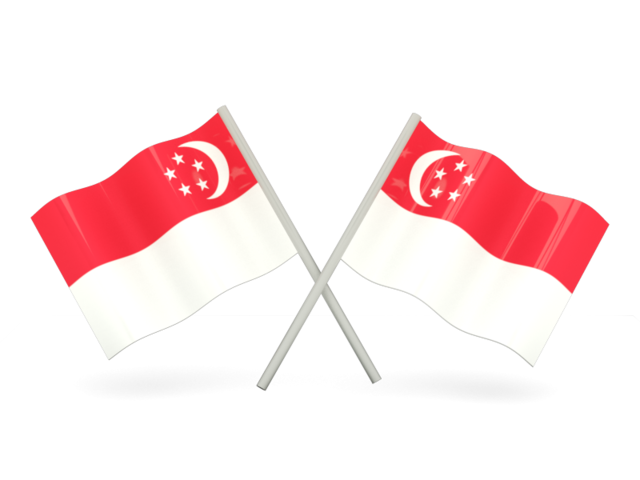 640x480 Two Wavy Flags Illustration Of Flag Of Singapore