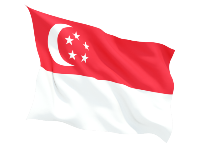 640x480 Fluttering Flag Illustration Of Flag Of Singapore