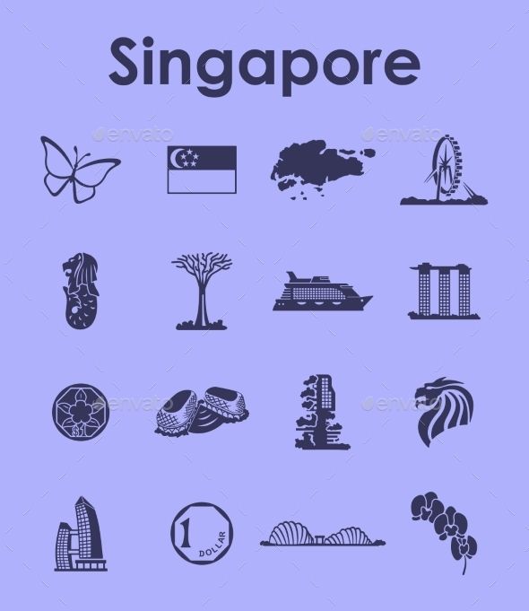 590x681 It Is A Set Of Singapore Simple Web Icons Icon Photos Simple
