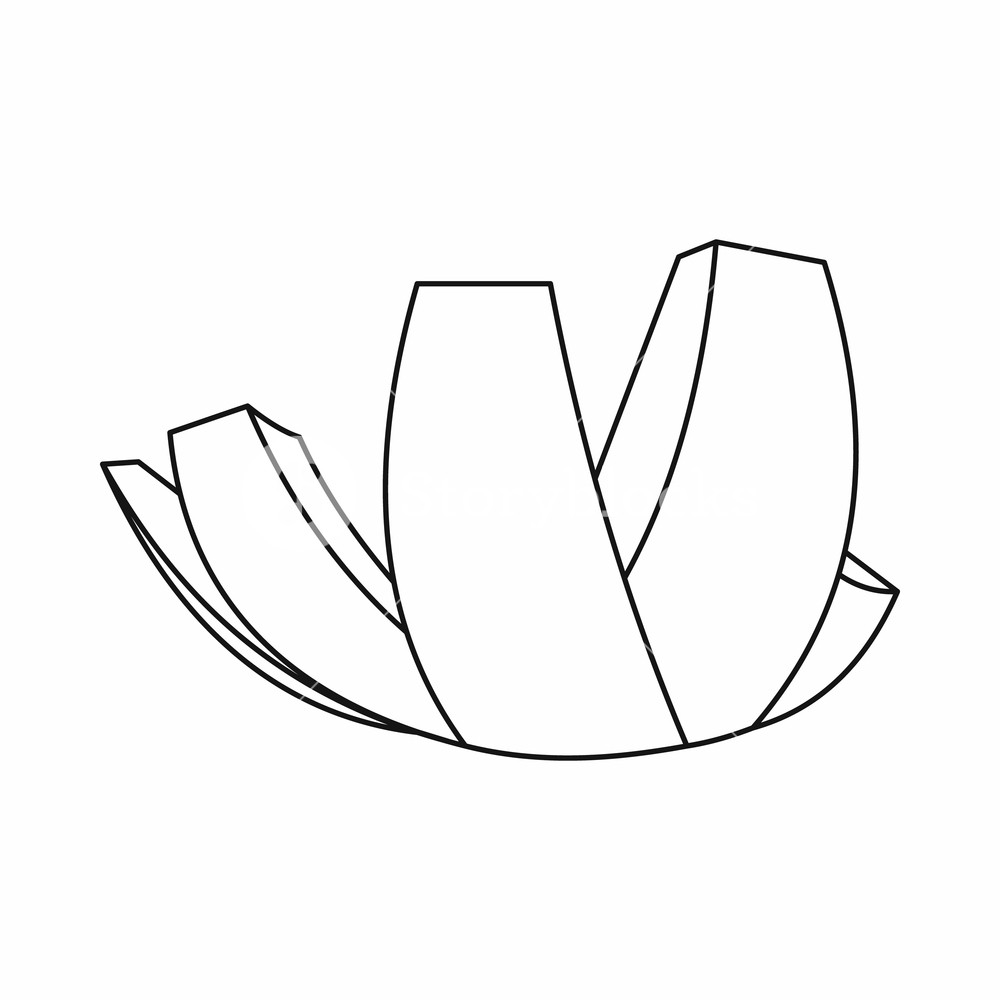 1000x1000 Artscience Museum In Singapore Icon In Outline Style Isolated