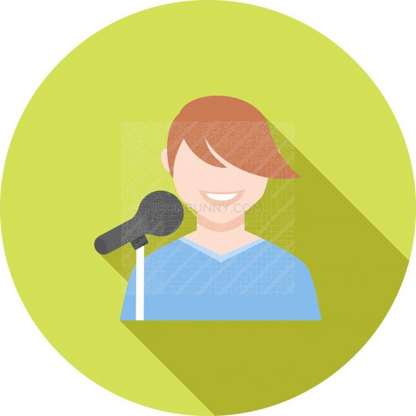 600x600 Singer Flat Shadowed Icon