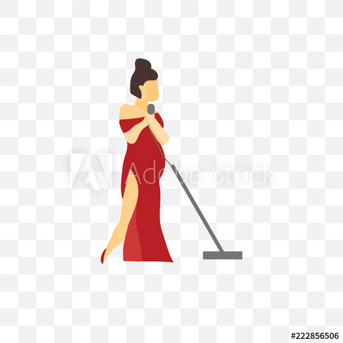 500x500 Woman Singing Icon Isolated On Transparent Background Simple