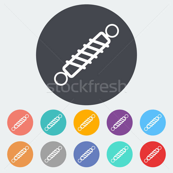 Automobile Shock Absorber Single Icon Vector Illustration 600x600 Automobile Shock Absorber Single Icon Vector Illustration
