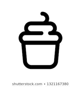 260x280 Cupcake Vector Icon On White Background Small Cake Designed