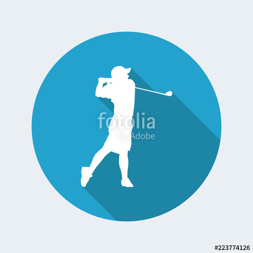 500x500 Vector Illustration Of Single Isolated Golf Icon Stock Image