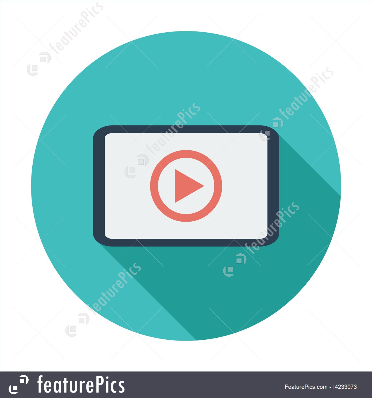 1300x1392 Emblems And Symbols Video Player Flat Icon