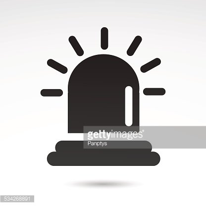 416x416 Siren Icon Isolated On White Premium Clipart