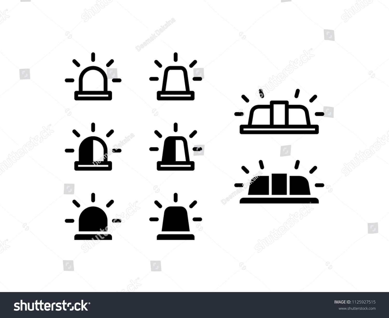 1500x1225 Siren Icon Set Siren, Police, Emergency, Danger, Urgency