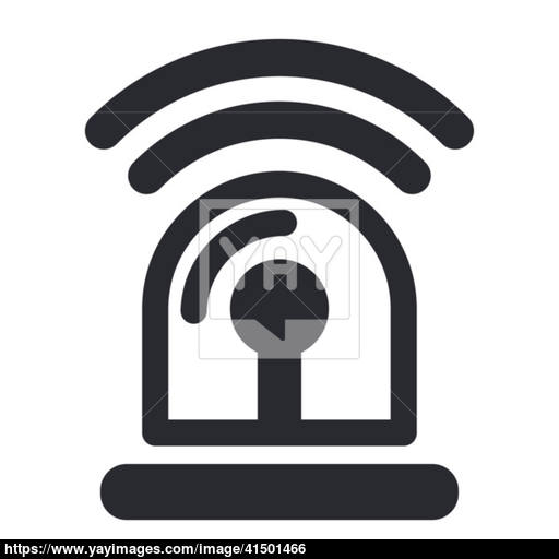 512x512 Vector Illustration Of Isolated Siren Icon Vector