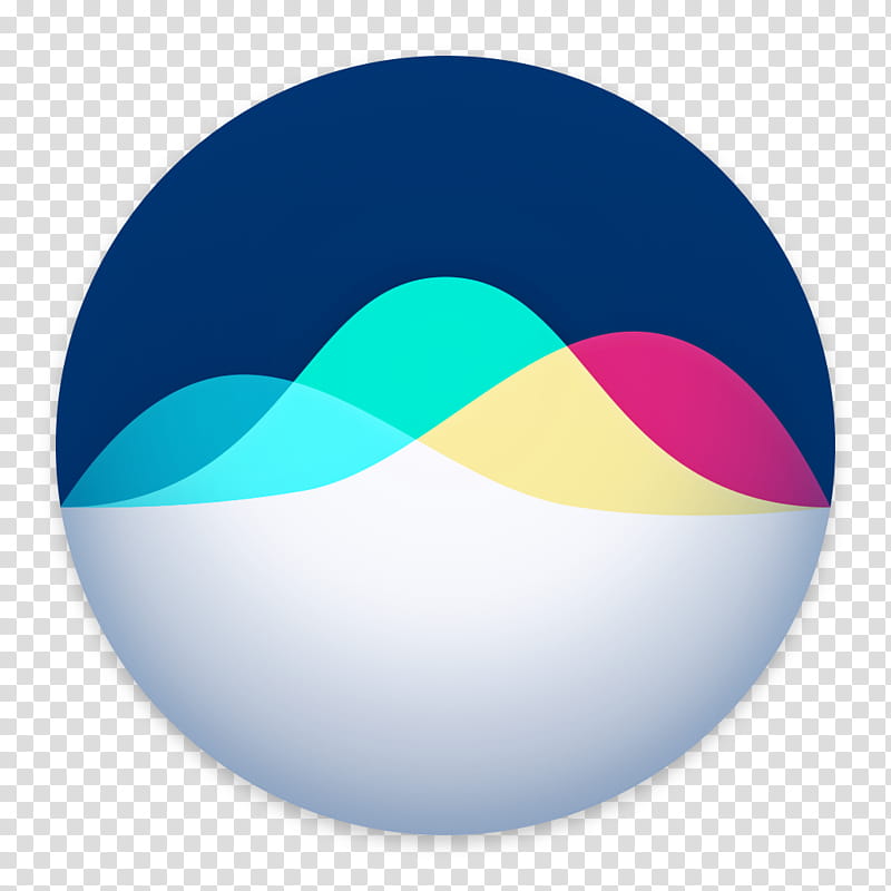 800x800 Siri For Macos, Round White, Blue, Pink, And Yellow Logo Icon