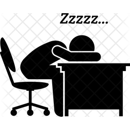 256x256 Sleeping On Desk Icon Of Glyph Style