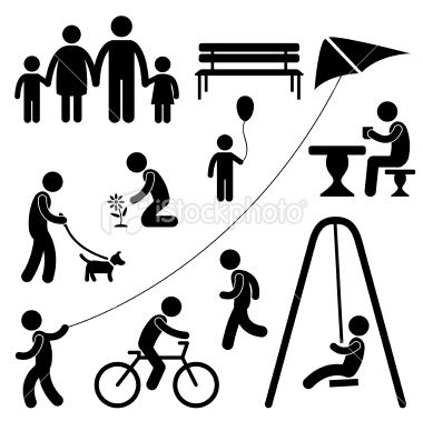 380x379 A Set Of People Icon Showing The Situation Of Garden Or Playground