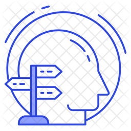 256x256 Decision Making Situation Icon Of Colored Outline Style