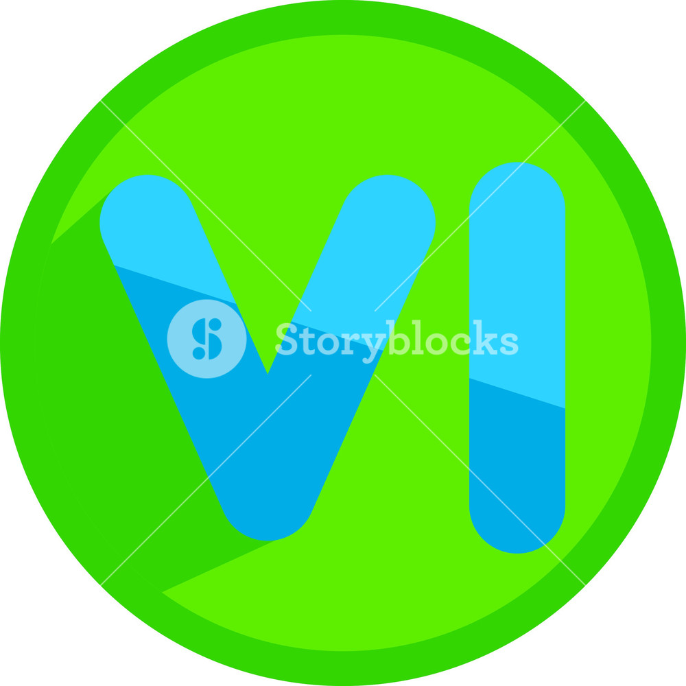 1000x1000 Roman Number Six Icon Royalty Free Stock Image