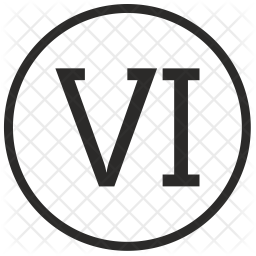 256x256 Six Icon Of Glyph Style