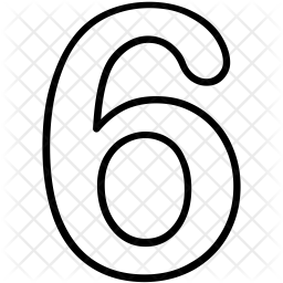 256x256 Six Icon Of Line Style