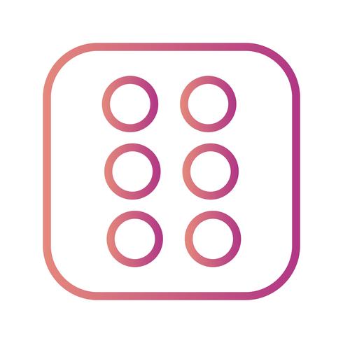 490x490 Dice Six Vector Icon