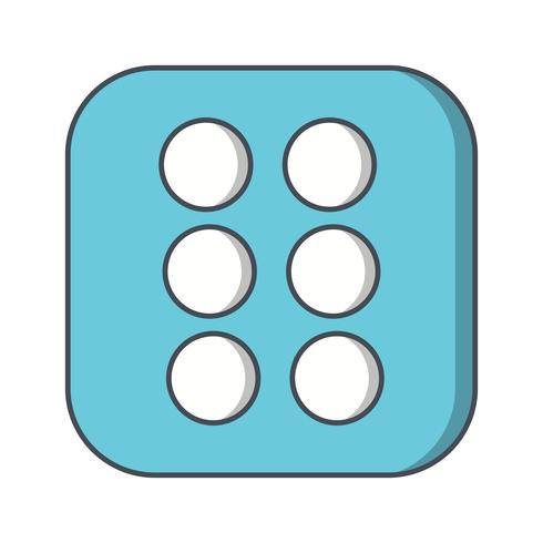 490x490 Dice Six Vector Icon