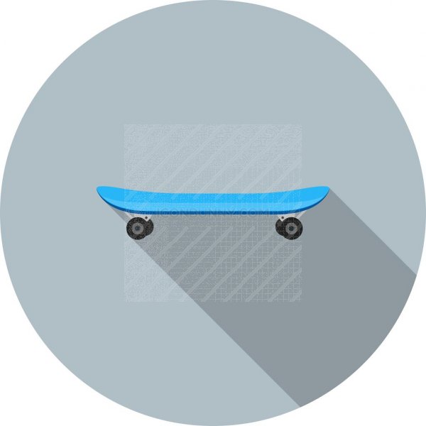 600x600 Skateboard Flat Shadowed Icon