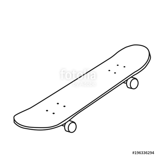 500x500 Skateboard Icon Vector Illustration Stock Image And Royalty Free