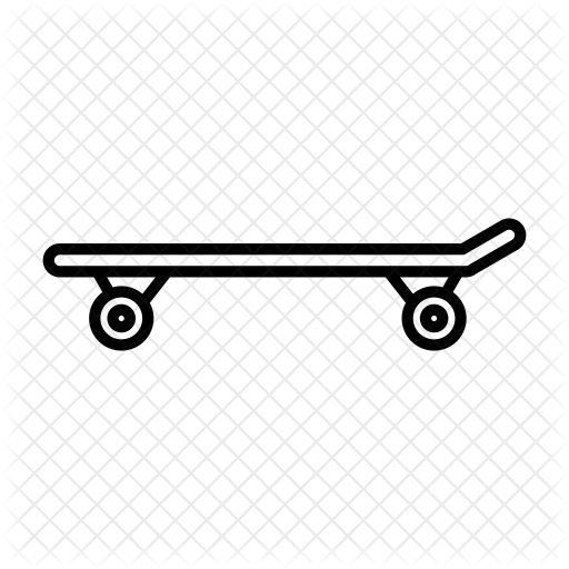 512x512 Skateboard Icon Of Line Style