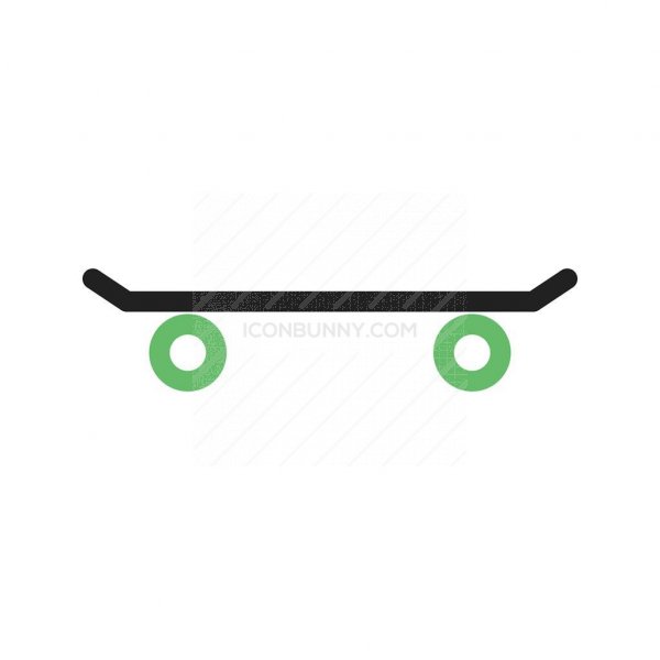 600x600 Skateboard Line Green Black Icon