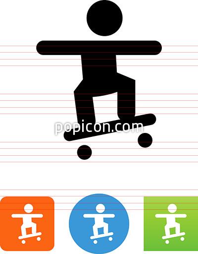 400x512 Skateboard Ollie Icon