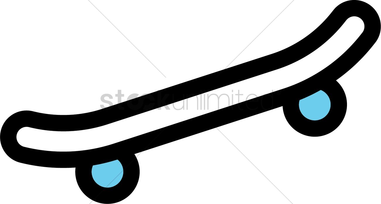 1300x698 Skateboard Icon Vector Image