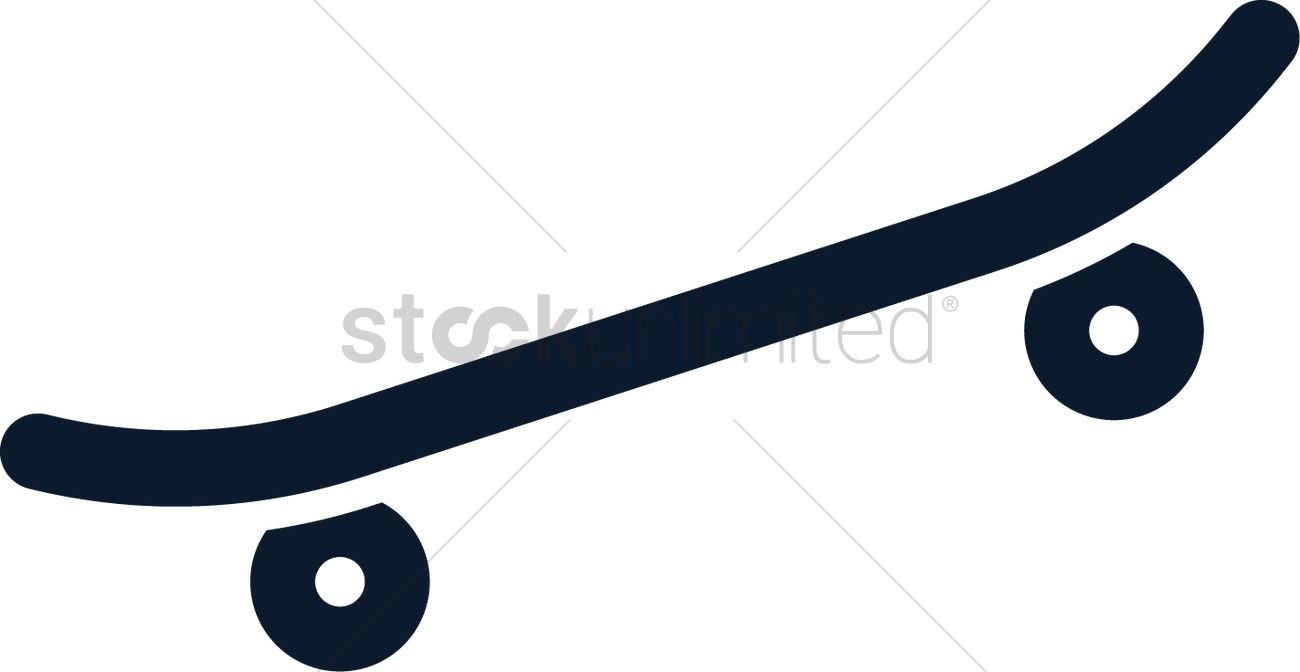1300x672 Skateboard Icon Vector Image