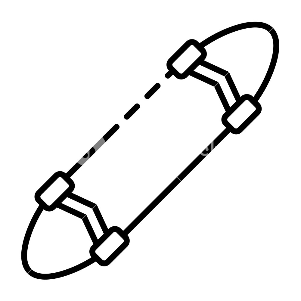 1000x1000 Urban Skateboard Icon Outline Urban Skateboard Vector Icon